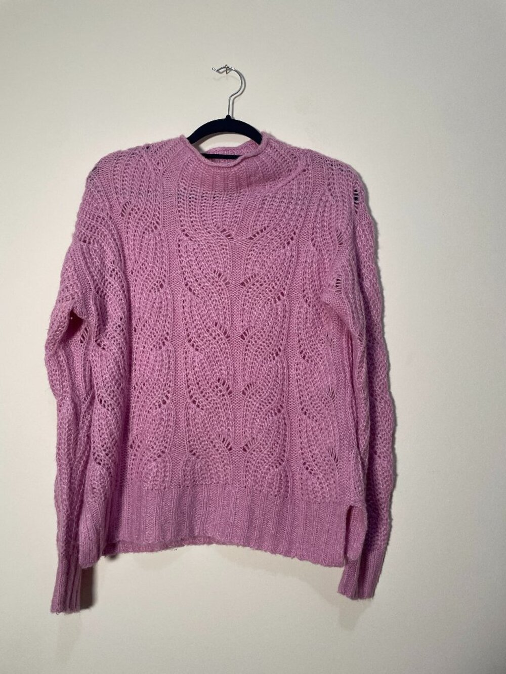 J. Crew Alpaca blend Sweater- Oversized Pink Knit- XS